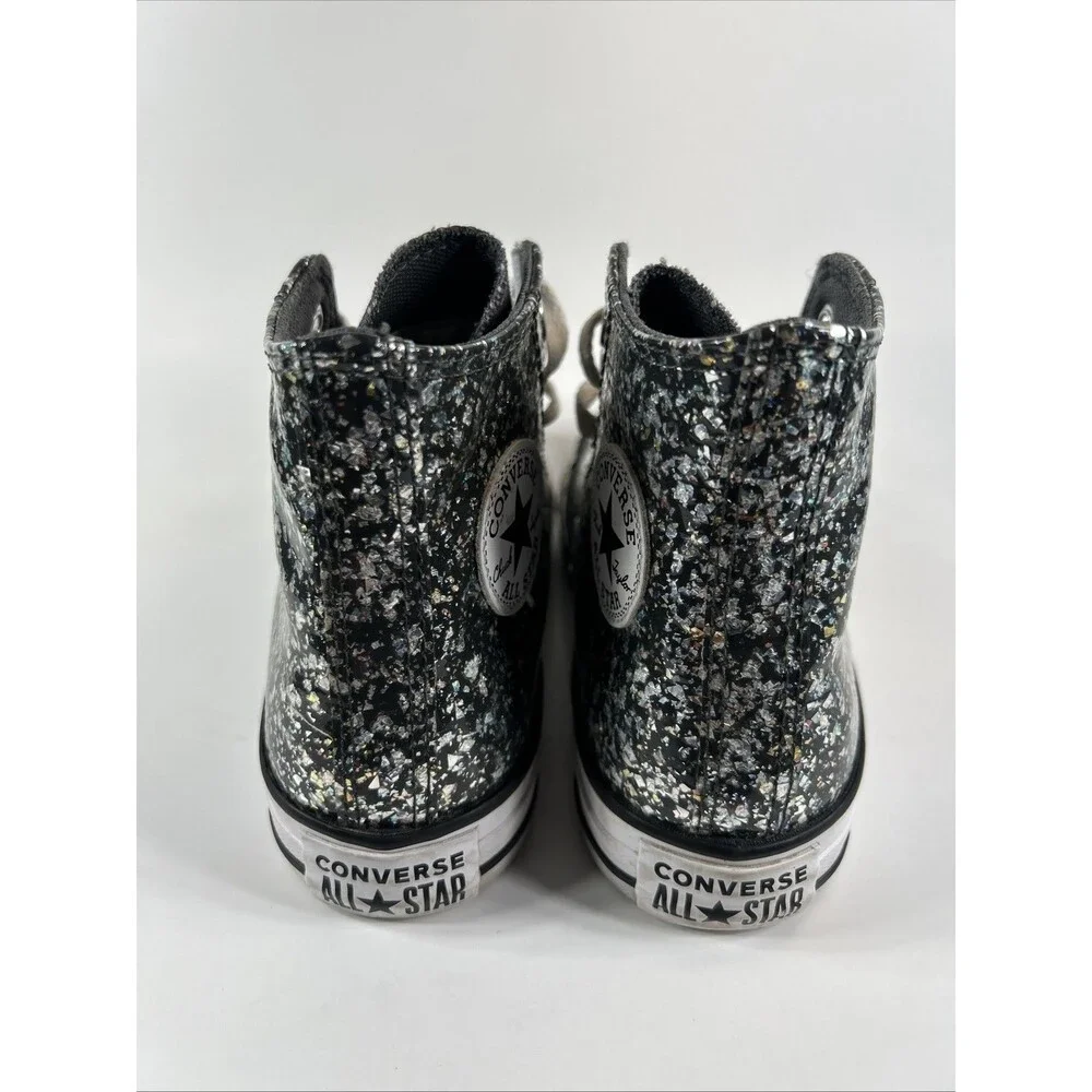Converse Girls’s Chuck Taylor All Star High Top Size 3.5 Glitter Shoes Sneakers